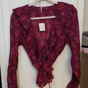 Free People Wrap Blouse